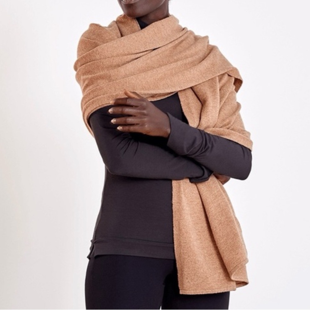 ADAY like new wool and cashmere scarf, tan caramel color